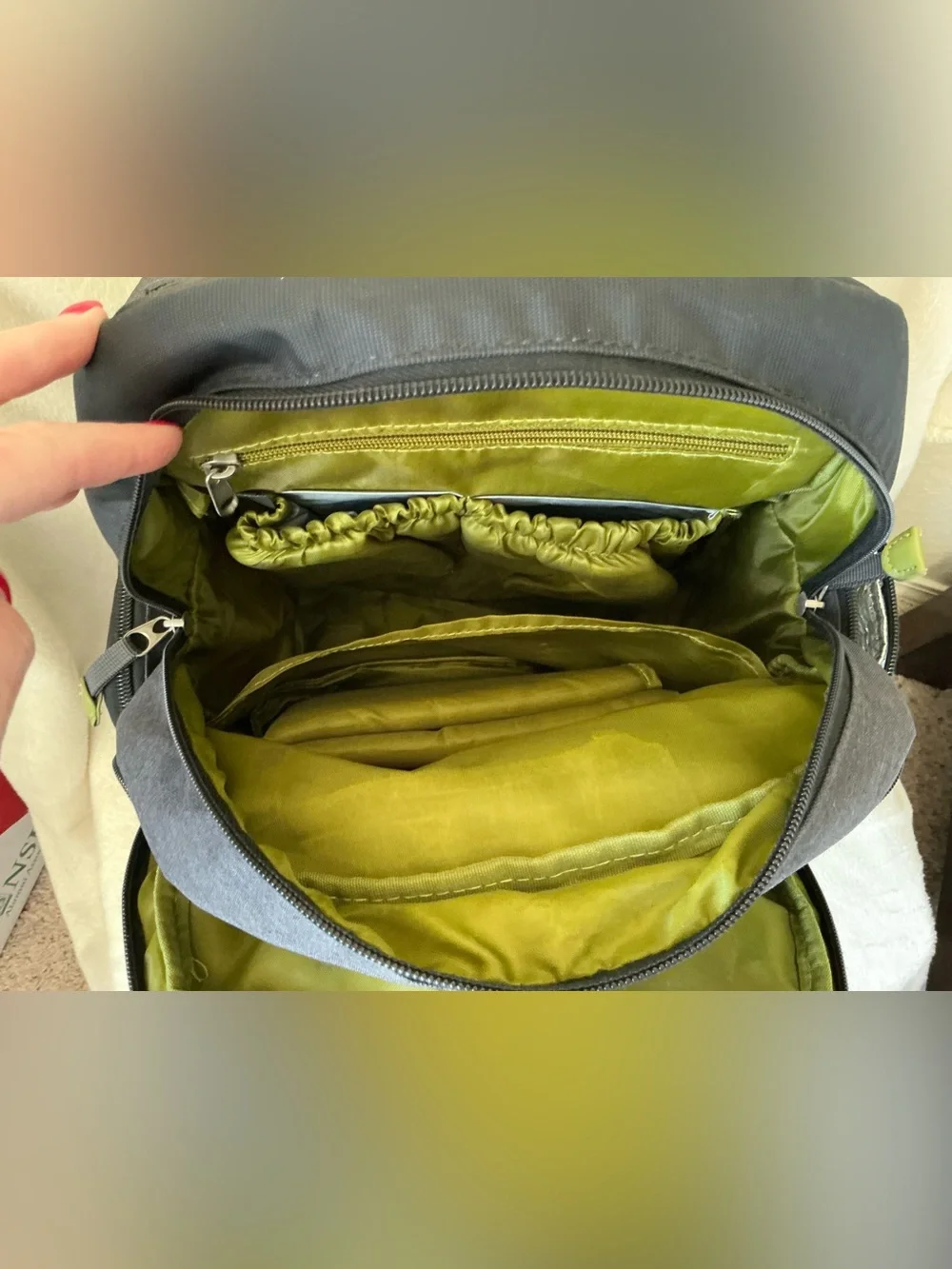 Eddie Bauer Places & Spaces Grey Heather Backpack Diaper Bag